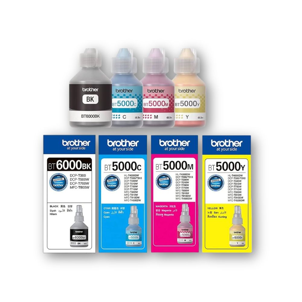 BROTHER BT6000BK BT5000C M Y ORIGINAL INK SET – Prink Store